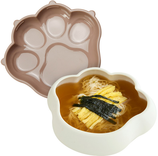 퍼기 유아용 냥냥 흡착볼 + 흡착뚜껑 세트, 1세트, 토프브라운