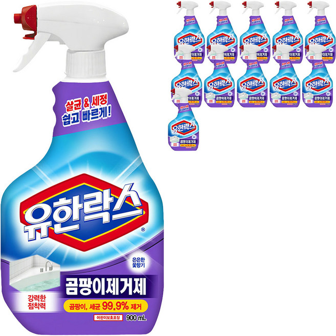 유한락스 곰팡이제거제, 900ml, 12개