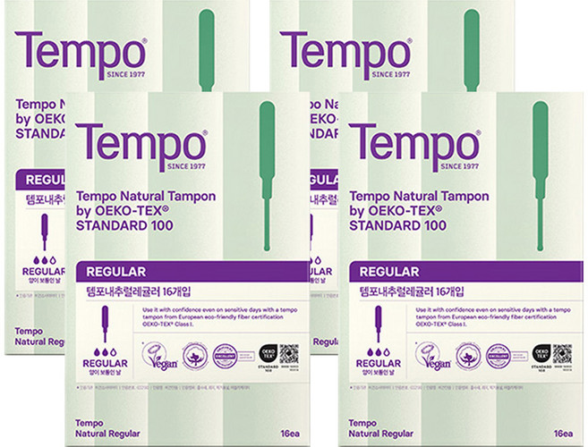 템포 내추럴, 16개입, 4개, 레귤러