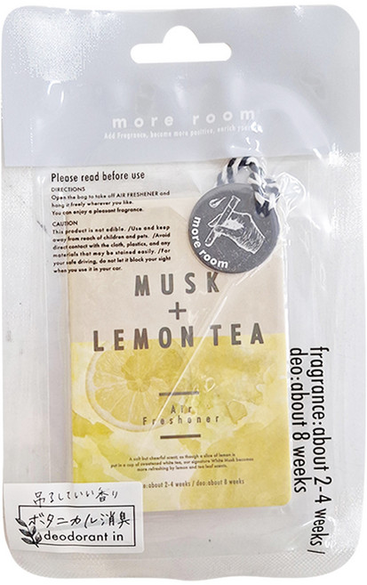 more room 植物性消臭香氛片 110 x 35 x 180mm, 白麝香 + 檸檬茶, 1包
