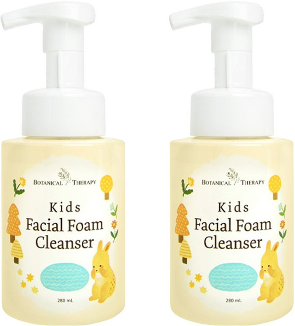 보타니컬테라피 키즈 페이셜 폼 클렌저, 280ml, 2개