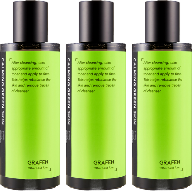 그라펜 카밍 그린 스킨, 180ml, 3개