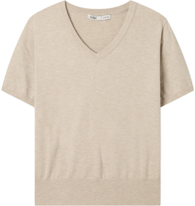 MIXXO 女款基本V領短袖套頭衫