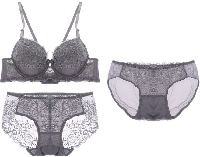 글램공감 크레센트 와이어 브라 + 팬티 2p 세트