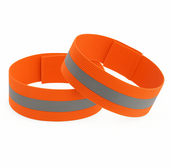리브온 반사 미러 러닝 자전거 야광밴드, 오렌지, 2개