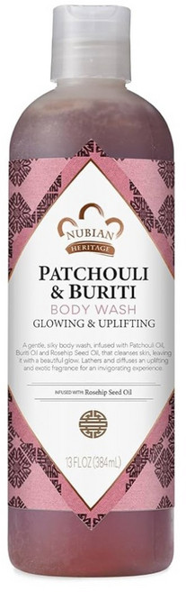 NUBIAN HERITAGE 廣藿香&布荔奇果沐浴露, 1瓶, 384ml