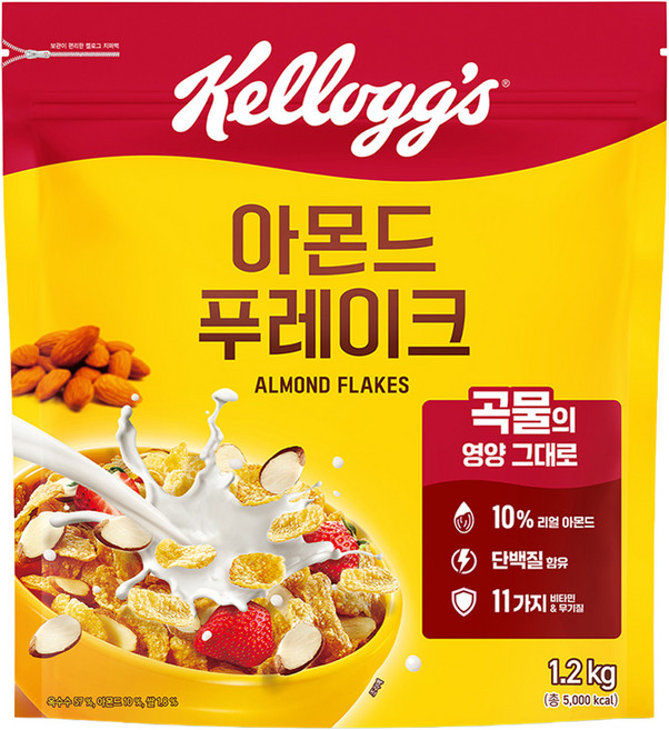켈로그 아몬드 푸레이크 시리얼, 1.2kg, 1개