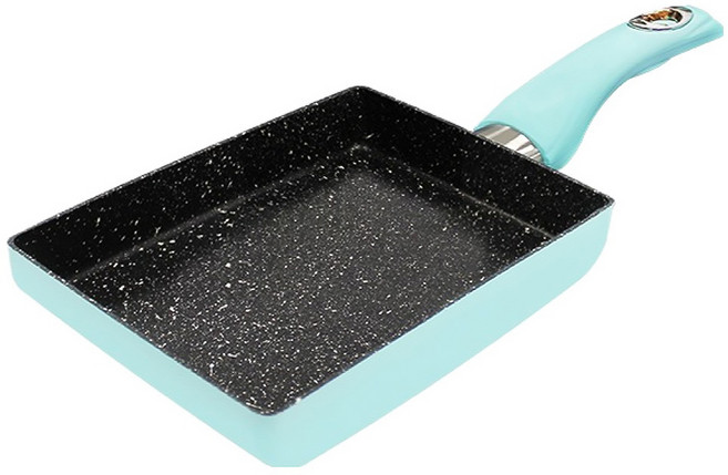 MiyAco 米雅可 輕漾導磁不沾玉子燒 亮面硬化大理石紋 耐磨耐用 輕量設計 無鉚釘設計 13cm, 1個