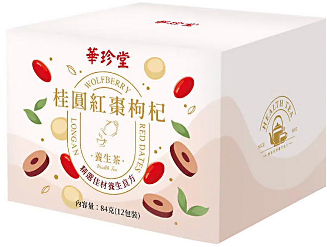 仁濟中藥 華珍堂 桂圓紅棗枸杞養生茶, 7g, 12包, 1盒