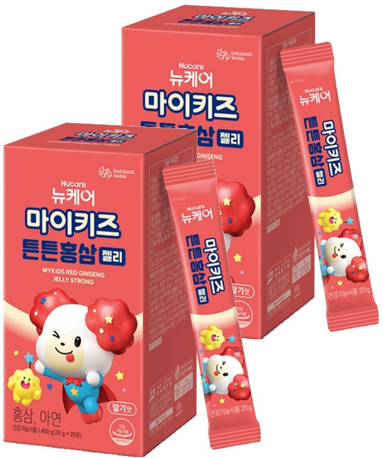 마이키즈 정품 튼튼홍삼 젤리, 20회분, 2개