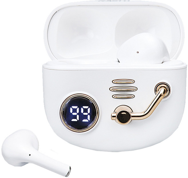 RASTO RS47 Bluetooth 5.3 入耳式 無線耳機 LED電量顯示 IPX4 3H Playtime 白色 R-EPA051