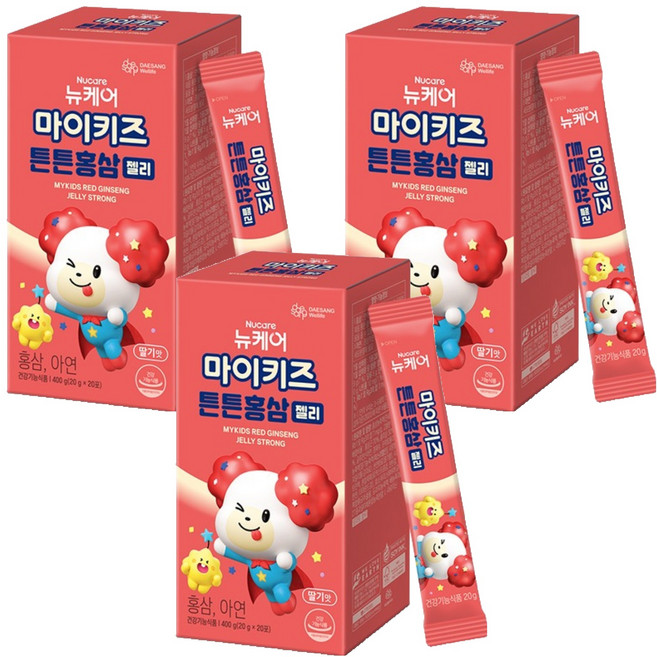 마이키즈 정품 튼튼홍삼 젤리, 20회분, 3개