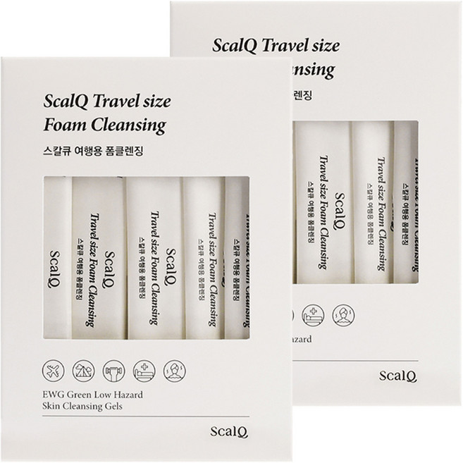 스칼큐 여행용 일회용 폼클렌징 젤타입 20p, 100ml, 2개