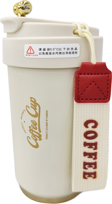 智能陶瓷陶瓷杯, 奶霜白, 450ml, 1個