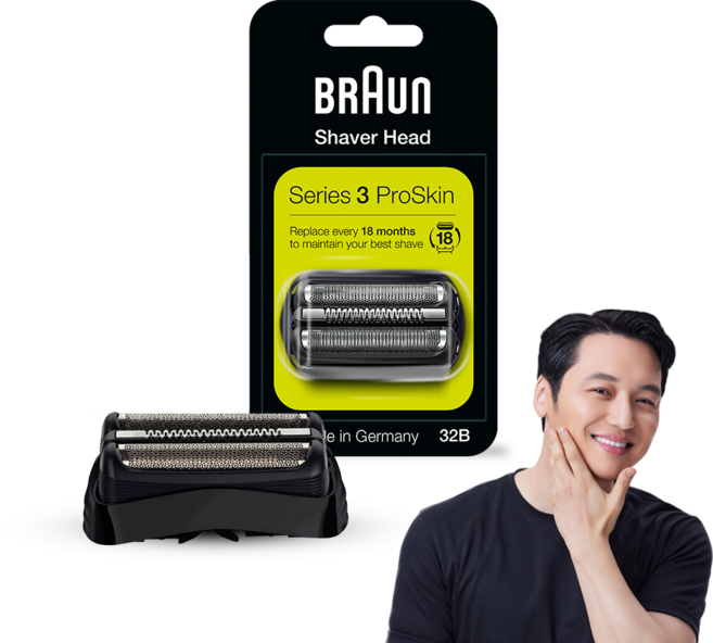 BRAUN 정품 시리즈 3 교체용 날망 일체형, 32B, 혼합 색상