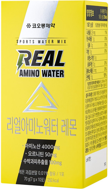 코오롱제약 NEW 리얼 아미노 워터 레몬 10p, 1개, 70g