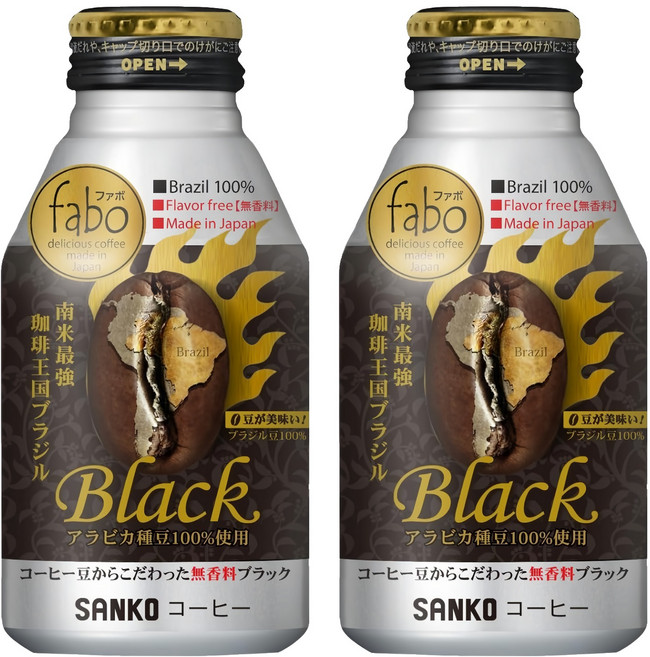 日本 SANKO fabo 優質黑咖啡飲料, 2個, 275ml