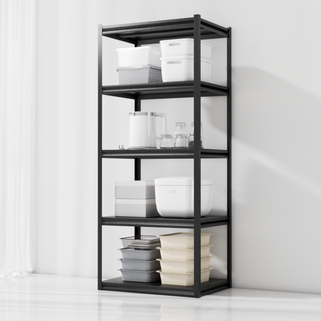 하비티 무볼트 철제 앵글랙, 블랙, 5단