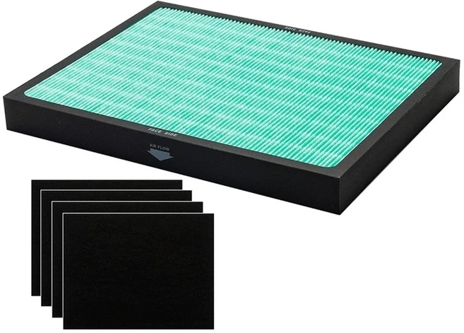 怡悅 HEPA抗菌濾心 活性炭濾網 Coway AP-1009/Ap1009CH空氣清淨機適用 900g, 4片, AP-1009CH、AP-1008、AP-1010