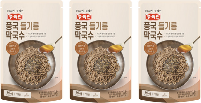 풍국면 풍국 들기름 막국수, 262g, 3개