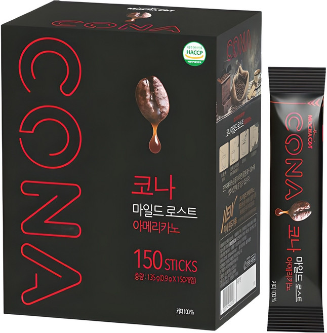 CONA 마일드로스트 원두커피스틱, 900mg, 150개입, 1개