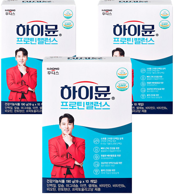 하이뮨 프로틴 밸런스 스틱형, 190g, 3개