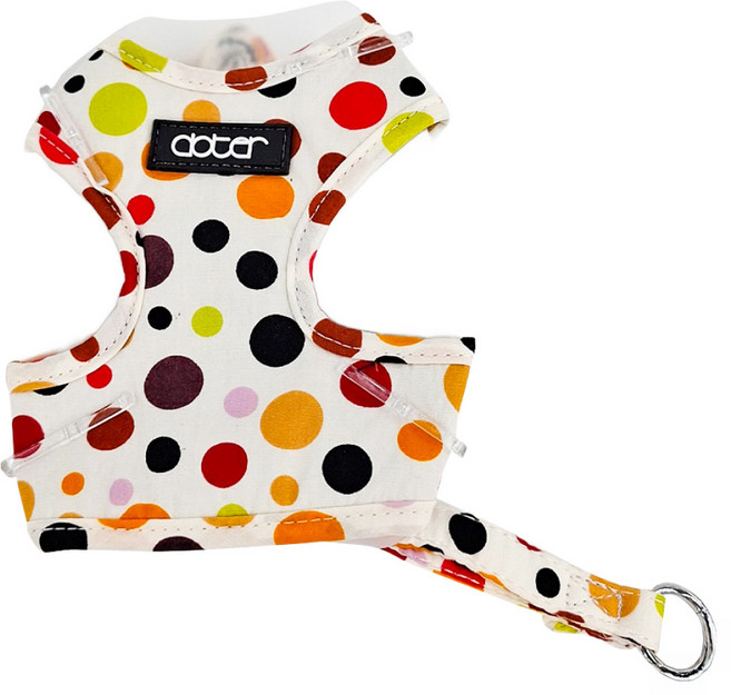 doter 寵愛物語 時尚胸背牽繩組, 彩色圓點, 1組