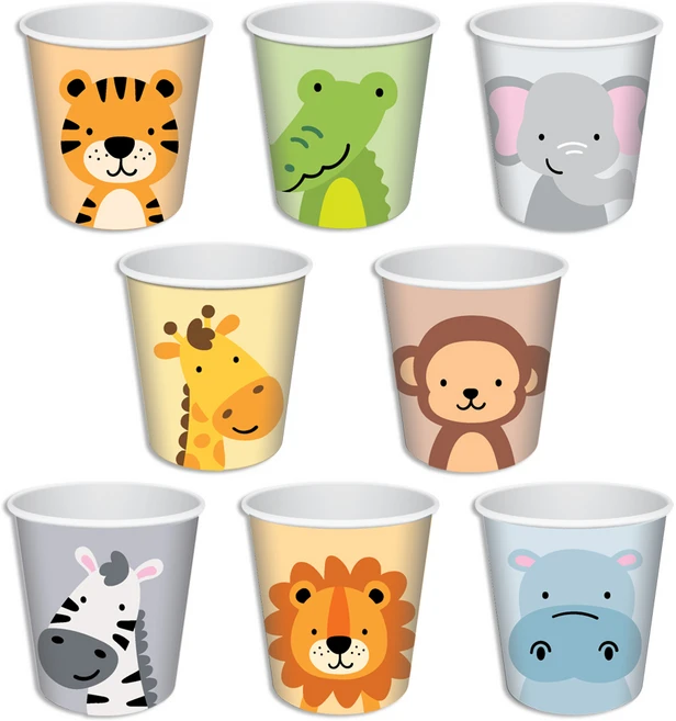 코멧 동물 종이컵 190ml, 1개, 100개입