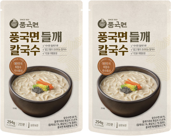 풍국면 풍국면 들깨 칼국수, 294g, 2개