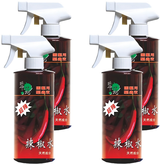 翠筠 辣椒水驅蟲液, 500ml, 4罐