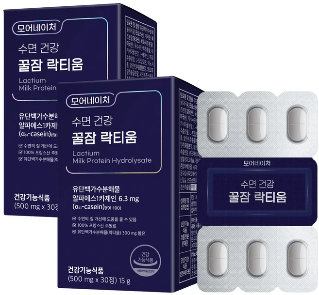 모어네이처 수면 건강 꿀잠 락티움, 30정, 2개 - 쿠팡