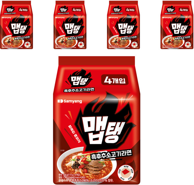 맵탱 흑후추소고기라면 110g, 20개