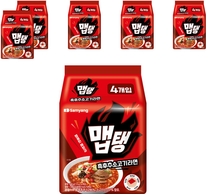 맵탱 흑후추소고기라면 110g, 24개