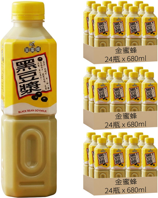 金蜜蜂 黑豆漿, 680ml, 72瓶