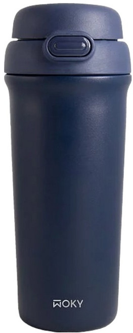 WOKY 沃廚 台灣公司貨 All-P輕芯鈦瓷雙飲保溫瓶, 湛海藍, 500ml, 1個