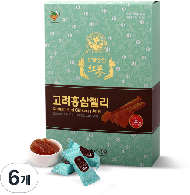 강개상인 홍삼젤리, 500g, 6개