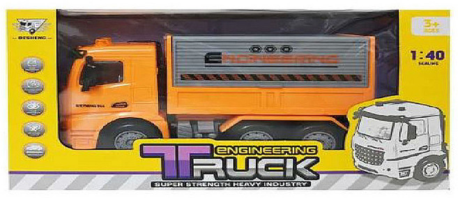 love color 樂彩森林 1:40磨輪車系列卡車玩具, 歐翼式貨車 橘色, 1盒