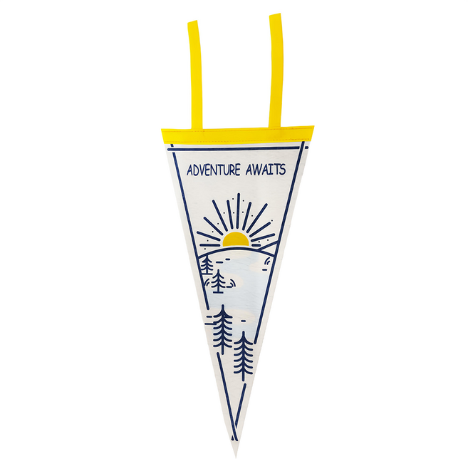 E.dot 戶外露營佈置三角掛旗, 日出 白色, 1層, 1個