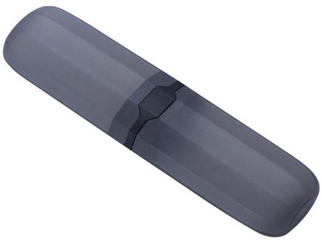 아이코어스 슬림형 칫솔 치약 케이스, 1개, 블랙