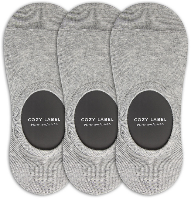 코지라벨 남성용 편하게 신는 캐주얼 무지 페이크삭스 3켤레 세트