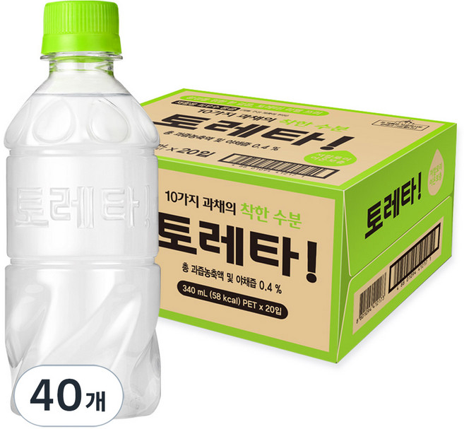 토레타 무라벨 이온음료, 340ml, 40개