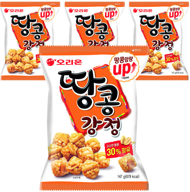오리온 땅콩강정, 147g, 4개