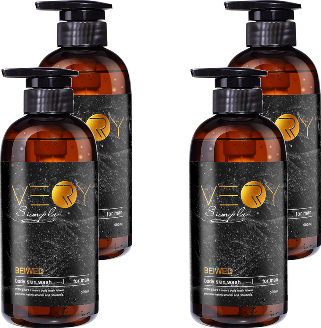 BEIWED 貝薇美學 很簡單香氛沐浴露, 500ml, 4瓶