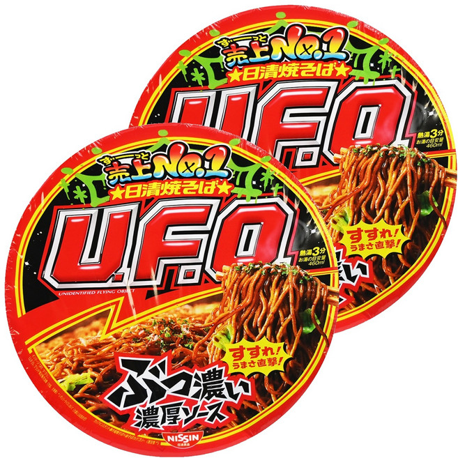 NISSIN 日清 U.F.O. 炒麵 特濃日式炒麵醬口味 128g, 2入
