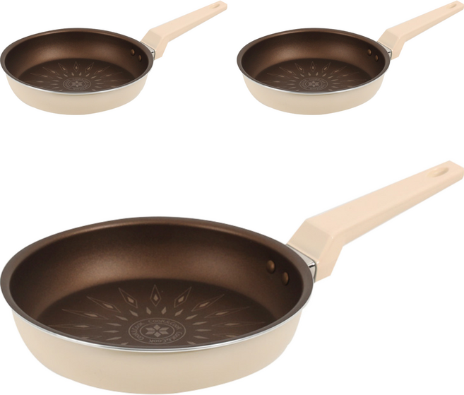 쿡앤쿡 인덕션 베로나 IH 후라이팬, 22cm, 3개