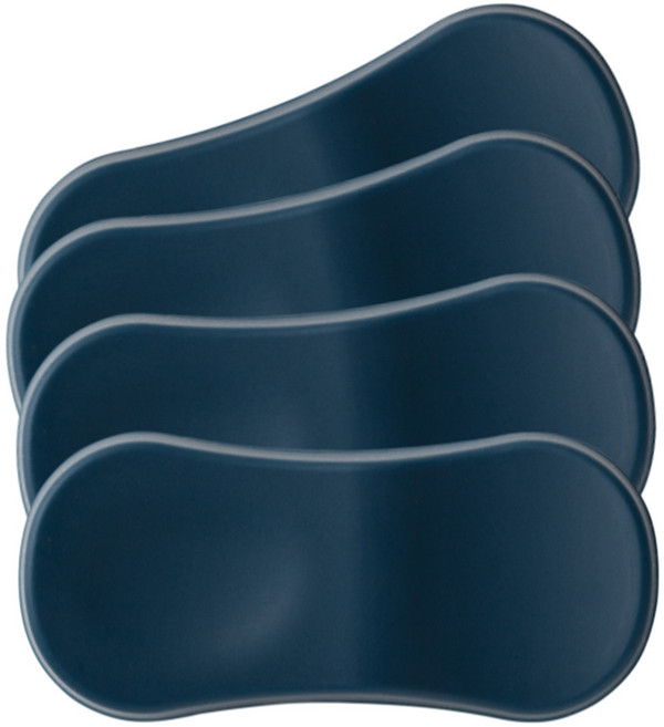 디아르 플래티넘 실리콘 수저 받침대, 다크네이비, 4개