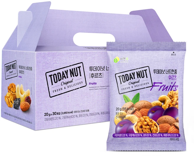 투데이넛 너트한줌 후르츠 견과 선물세트 600g, 1개 - 쿠팡