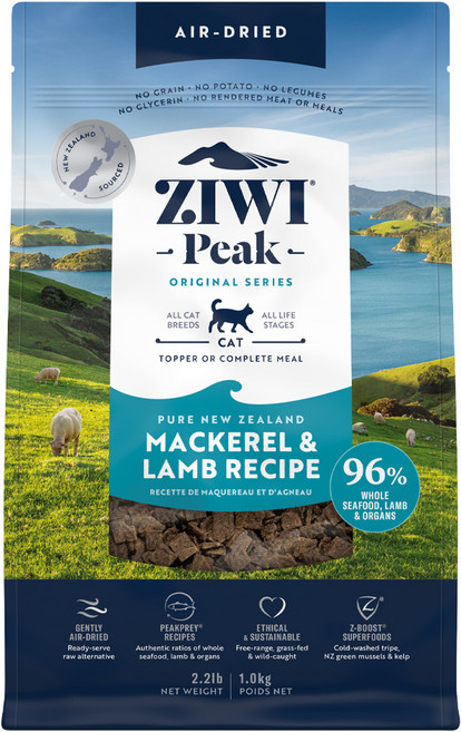 ZIWI Peak 滋益巔峰 經典系列 全齡貓飼料, 鯖魚 + 羊肉, 1000g, 1袋