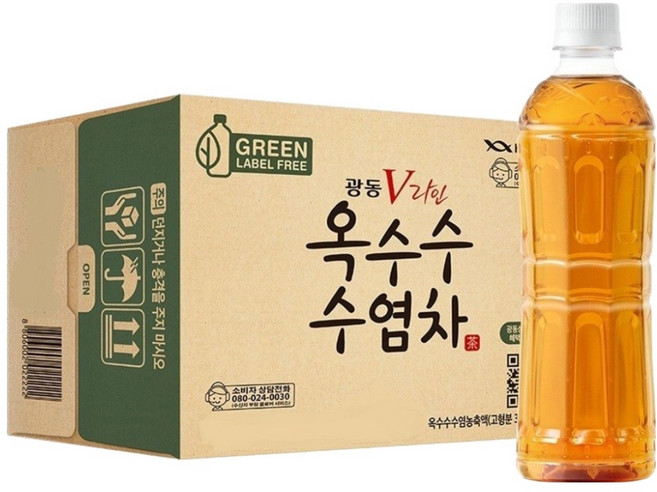 광동옥수수수염차 무라벨, 500ml, 20개