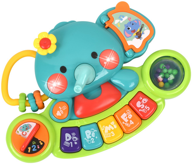 홀라 코끼리 멀티 피아노 멜로디완구, 혼합색상, 1개